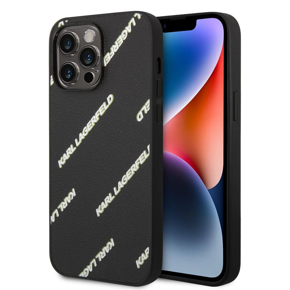 Karl Lagerfeld – Заден капак за iPhone 14 Pro Max – Logomania – Черен