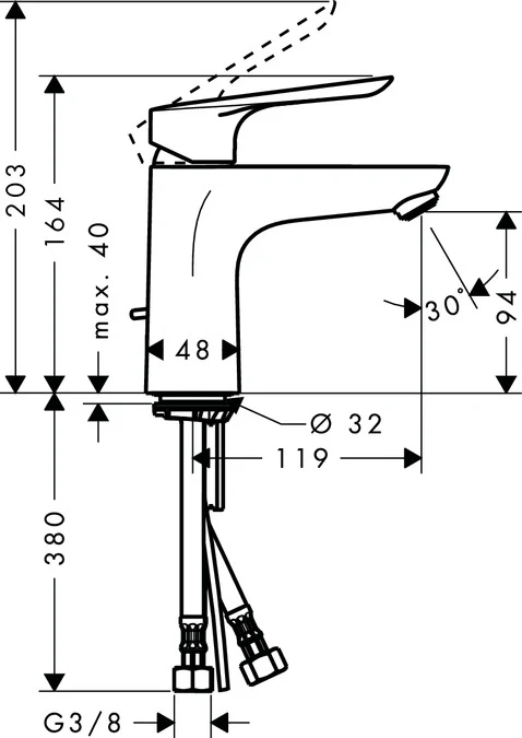Смесител за мивка Logis 100 HansGrohe