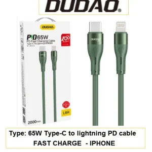 Кабел -DUDAO- за I-phone-Type C- зелен 2 м.