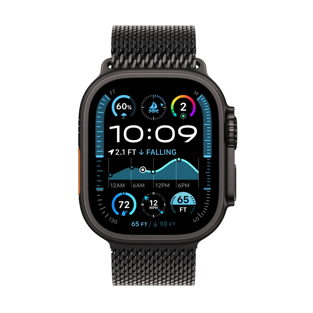 Apple Watch Ultra 2 GPS + Cellular 49mm Black Titanium Case Black Titanium Milanese Loop - Medium