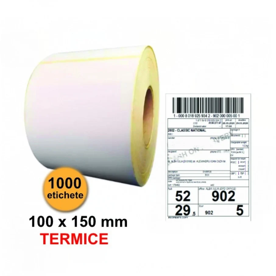 Термо етикетна ролка за AWB, 1000 етикета/ролка