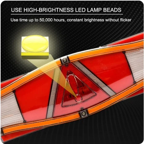 Динамичен LED заден стоп с индикатор за задна скорост 24V, 2 бр.