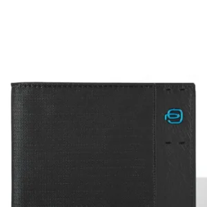Men's Leather and Fabric Wallet Coin Pocket and Card Slots