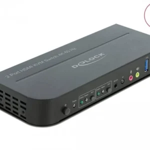 KVM превключвател, Delock 11481, 2-портов, USB, HDMI, Audio