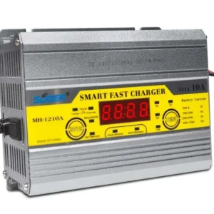Зарядно за каумулатор 12V 10A Интелигентен контрол на зареждането, Дисплей показващ волтажа, процеса на зареждане, темпера...