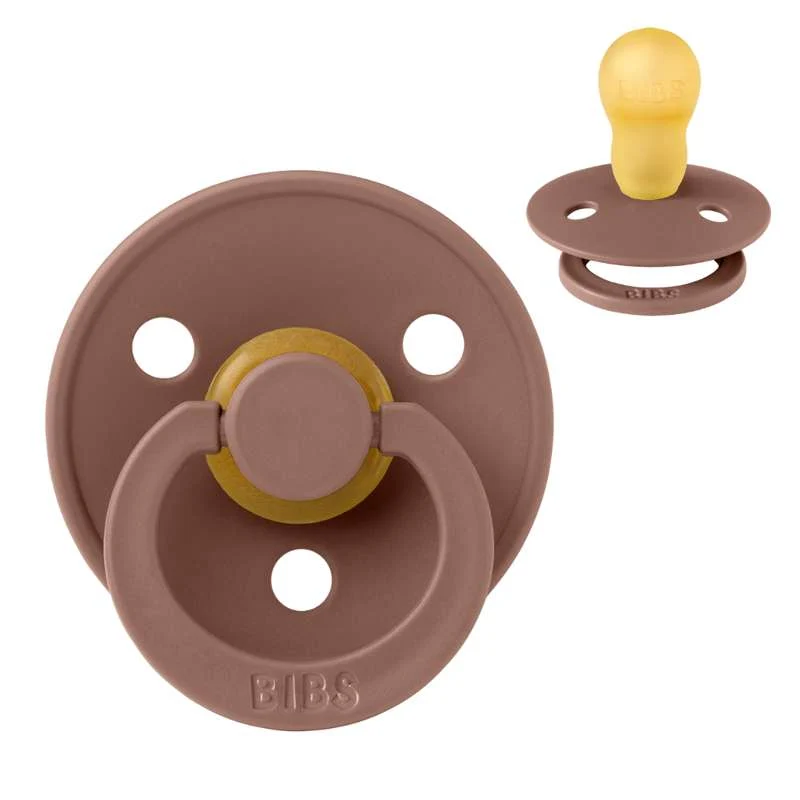 Bibs Round Colour Pacifier - sz. 3 - natural rubberized - Woodchuck