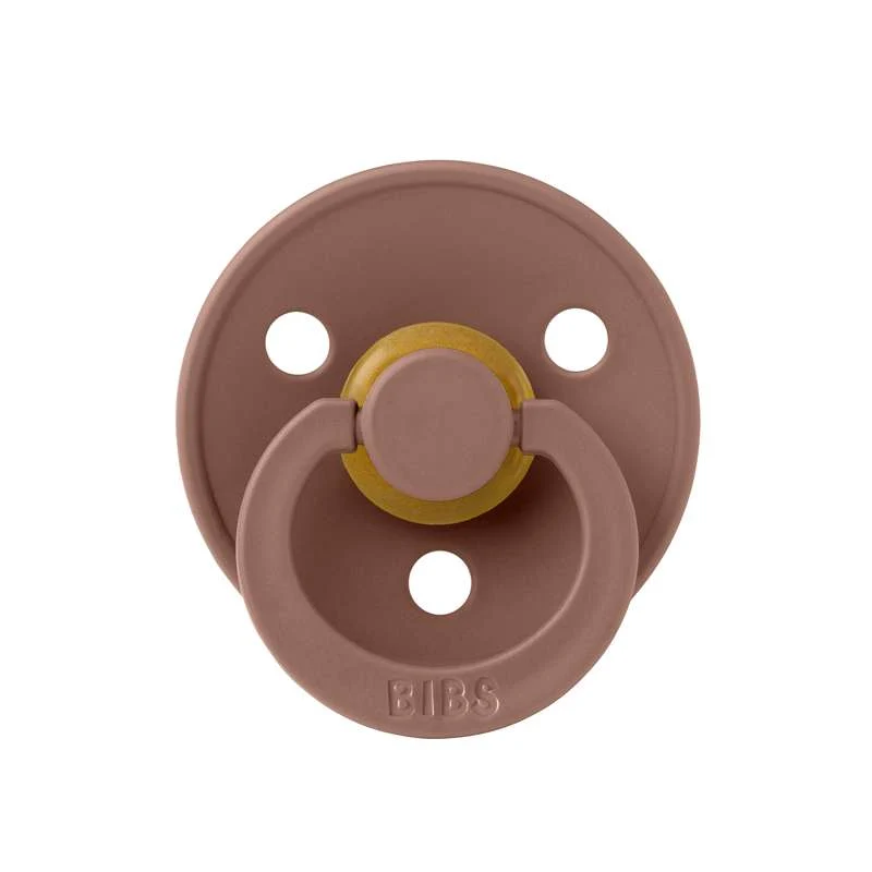 Bibs Round Colour Pacifier - sz. 3 - natural rubberized - Woodchuck