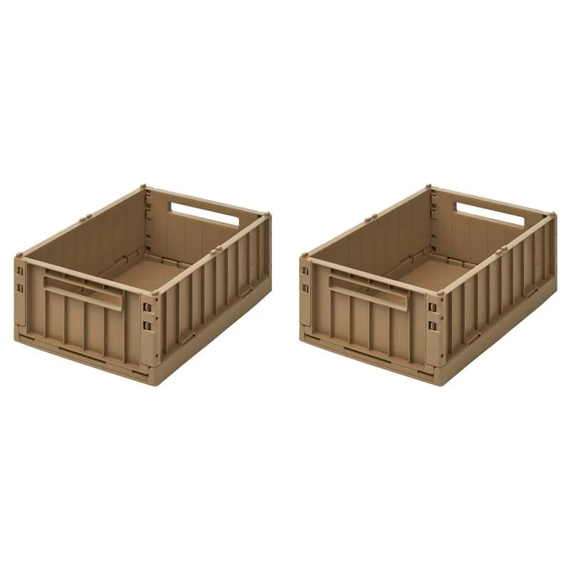 Търговски клас Liewood Weston Storage Box - Medium - 2-pack - Oat