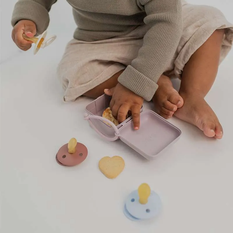BIBS Accessories Pacifier Box - Pacifier Box Space 3 Pacifiers - Dark Oak (Desk Caddy)
