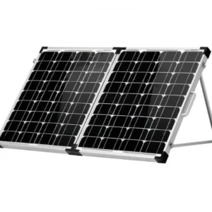 Портативен сгъваем соларен панел за къмпинг 100W Dokio с вграден контролер за зареждане