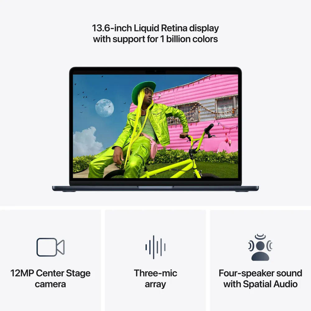 13-inch MacBook Air: Apple M5 chip 10-core CPU and 10-core GPU, 1TB SSD - Midnight