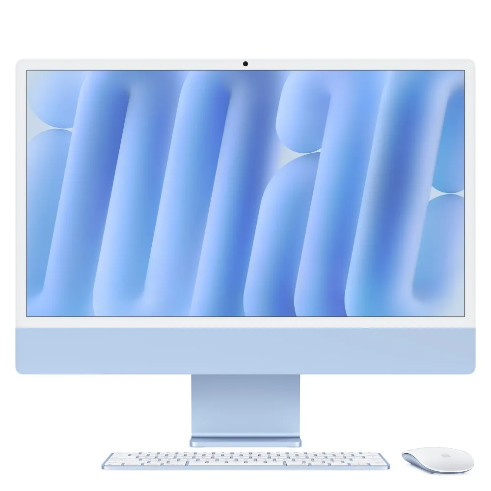24-inch iMac Retina 4.5K display: Apple M4 chip 8-core CPU and 8‑core GPU, 256GB SSD - Blue