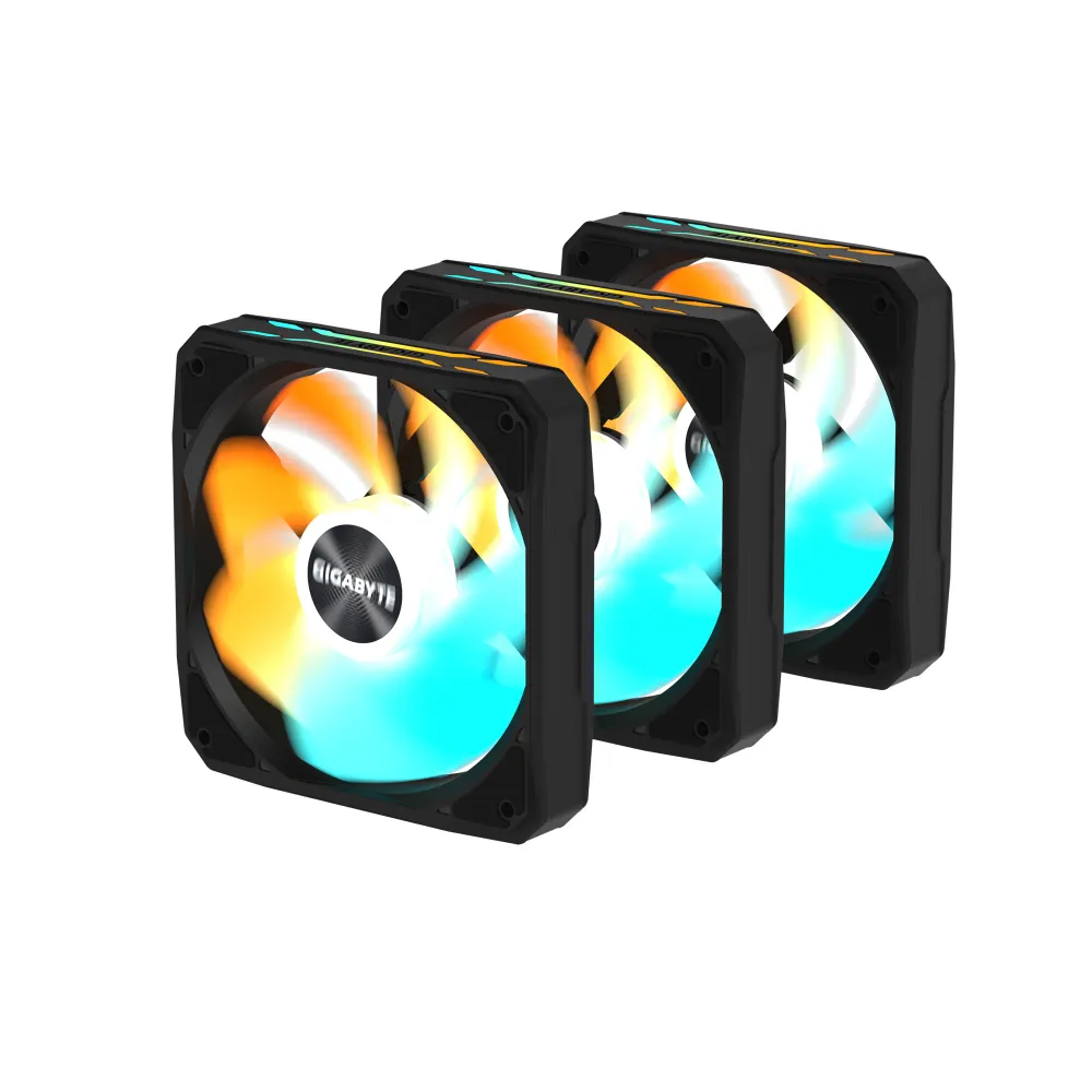 Комплект вентилатори 3-Pack GIGABYTE AORUS EZ CHAIN RVS FAN 120 - 120x120x25mm ARGB