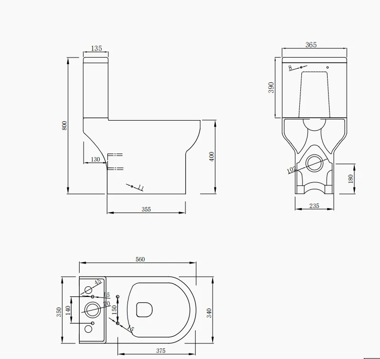 Моноблок 6582 Compact Rimless - 56 см.
