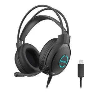 Слушалки с микрофон A4TECH Fstyler FH300U, LED Backlit, Черни