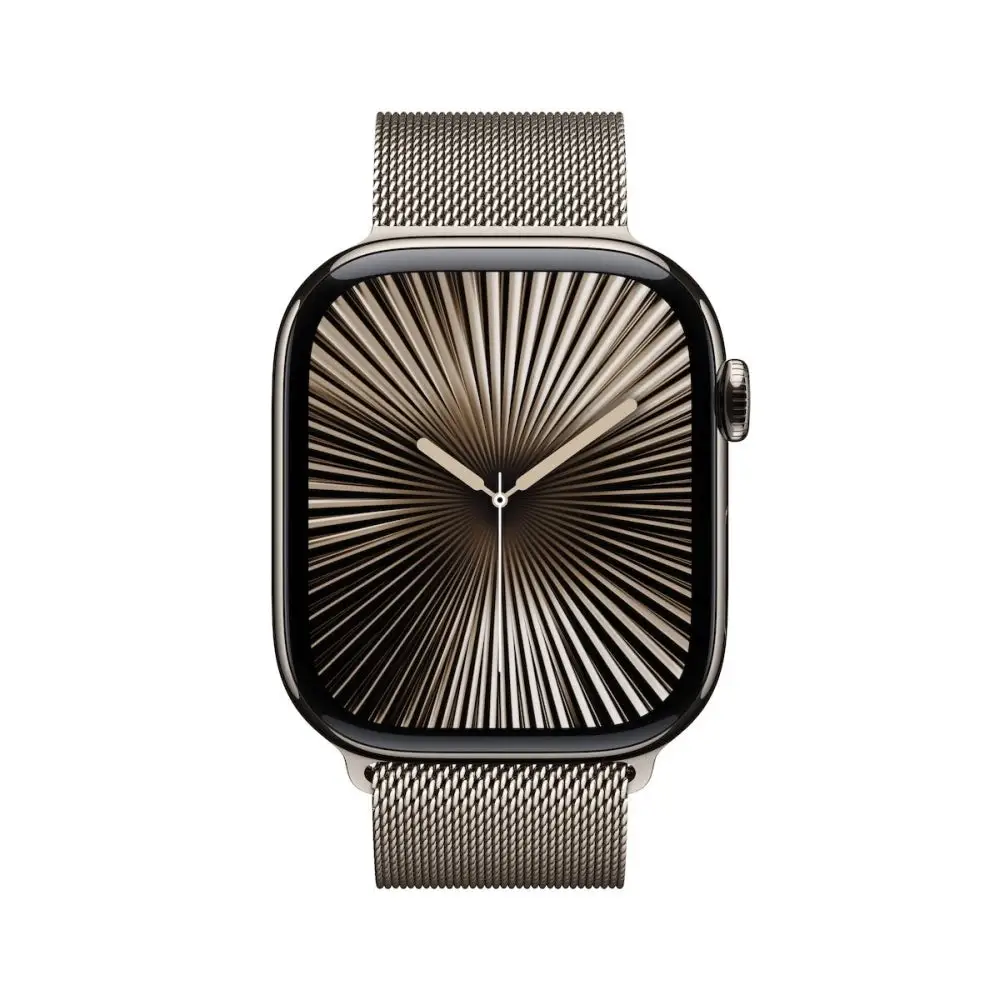 Часовник, Apple Watch S10 Cellular 42mm Natural Titanium Case Natural Milanese Loop