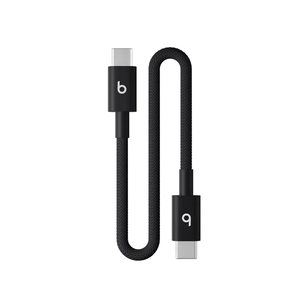 Beats USB-C to USB-C Woven Short Cable (20 cm) - Bolt Black