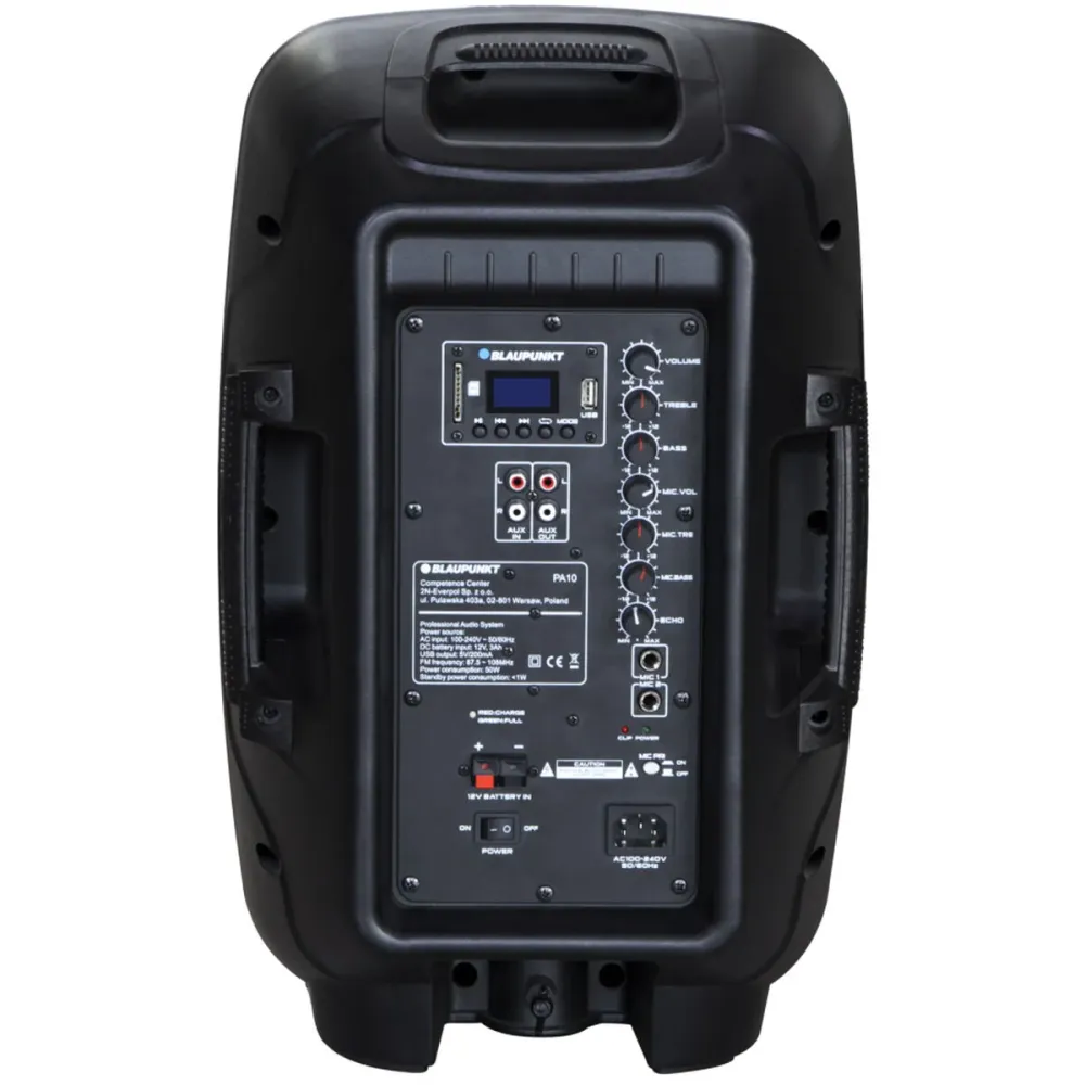 Преносими блутут колони Blaupunkt Profesjonalny system audio PA10 Черен 600 W