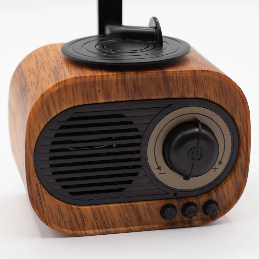 Ретро мини грамофон високоговорител – Bluetooth и FM радио – 5 вата x 1
