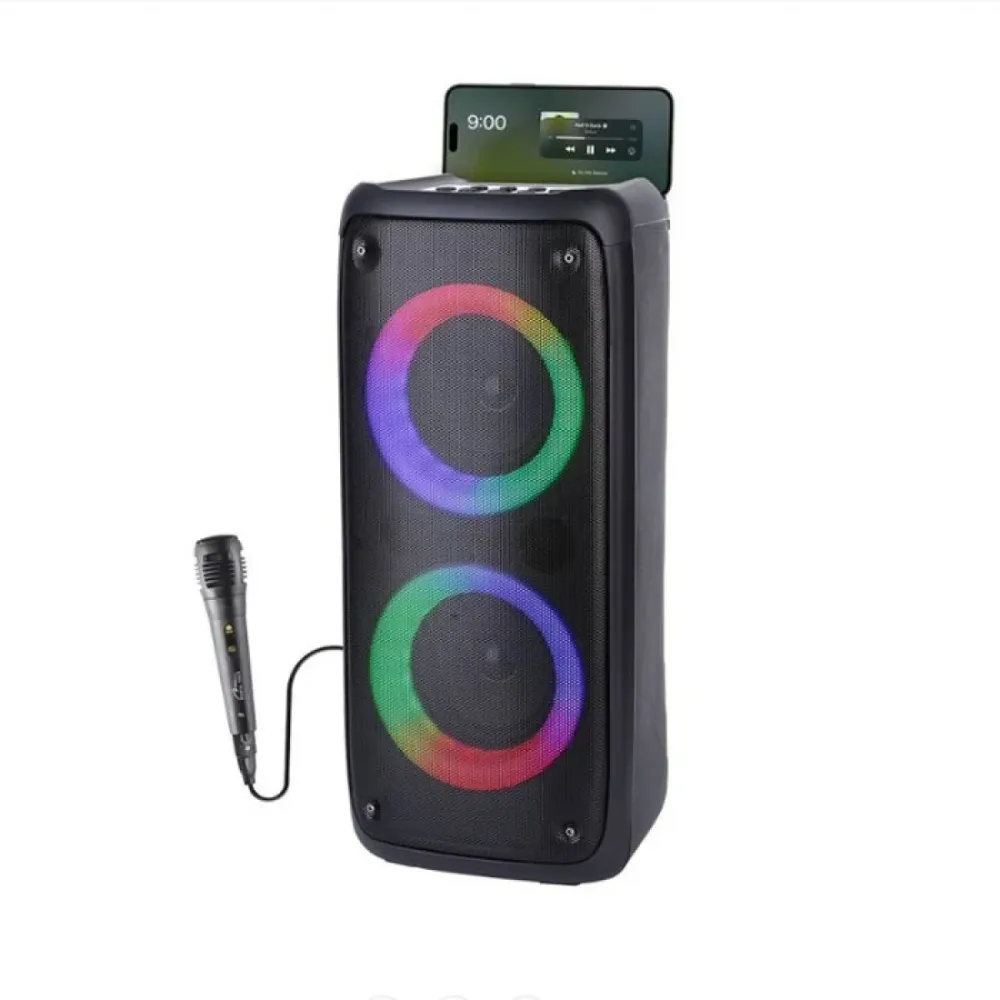 „Bluetooth Тонколона KTS-2267 – 2x4" С Микрофон За Караоке И Парти“