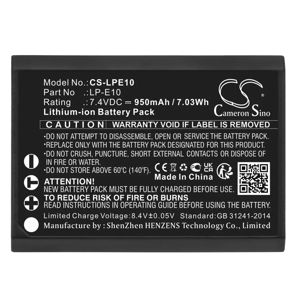 Батерия за апарат CANON LPE10 LiIon 7.4V 950mAh Cameron Sino