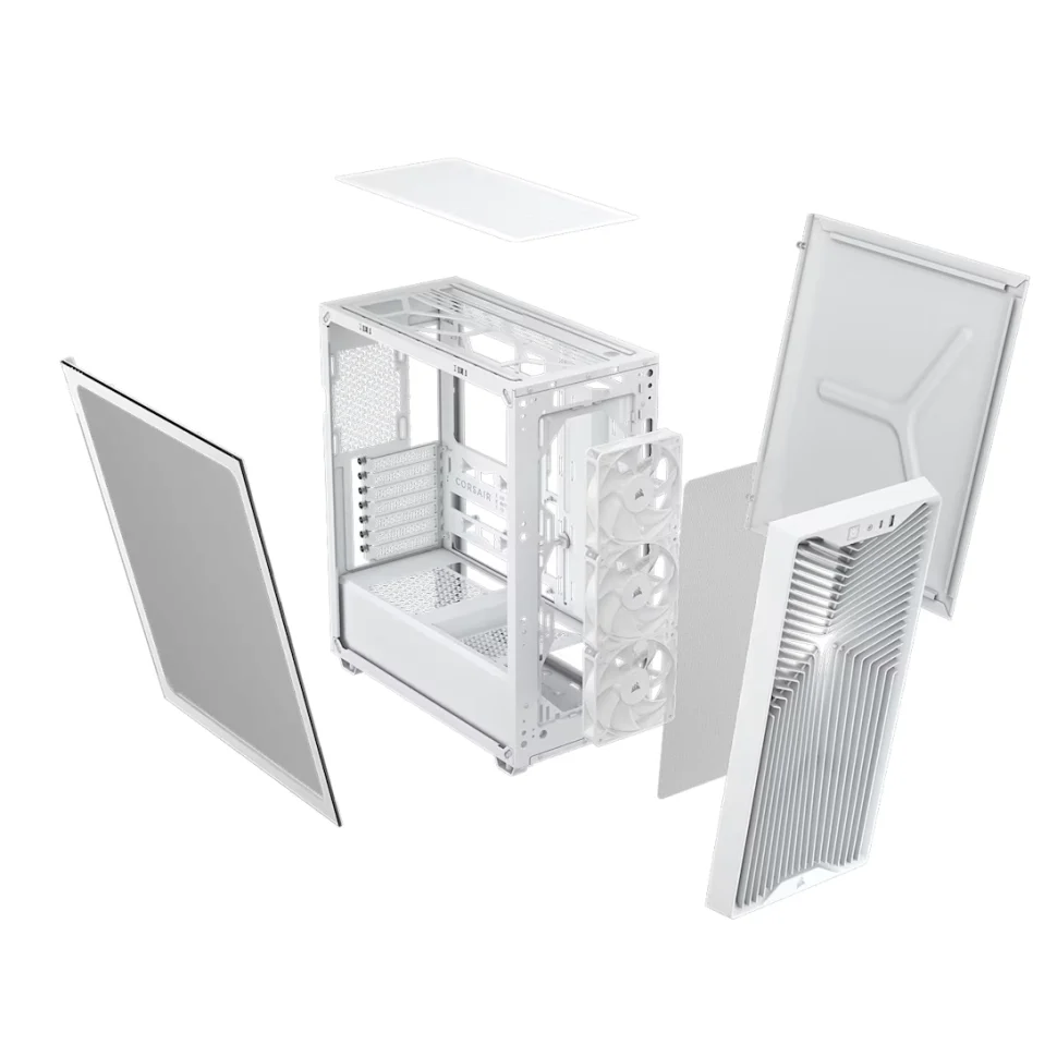 Кутия Corsair 3200D RS Mid-Tower Performance Case - White