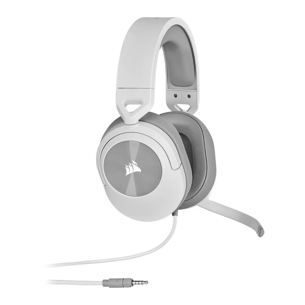 Геймърски слушалки с микрофон Corsair HS55 Stereo - White