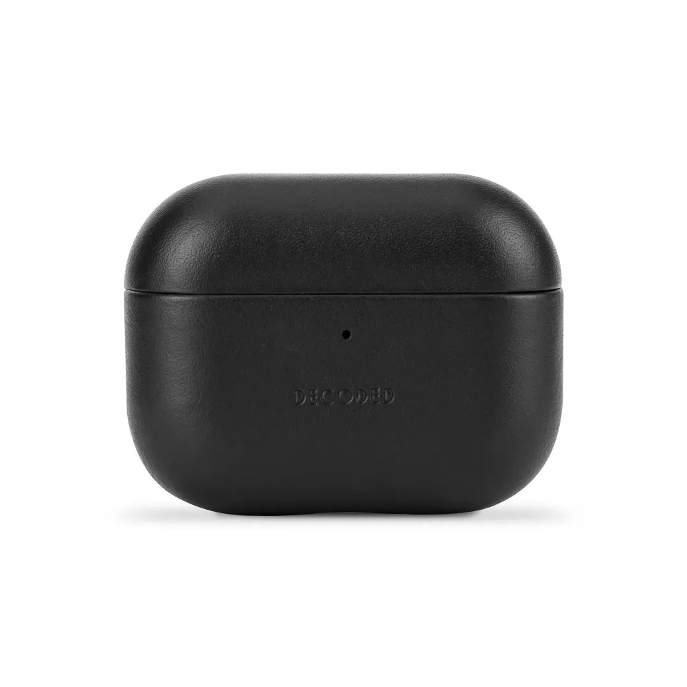 Кожен кейс от DECODED за AirPods Pro 3 - черен