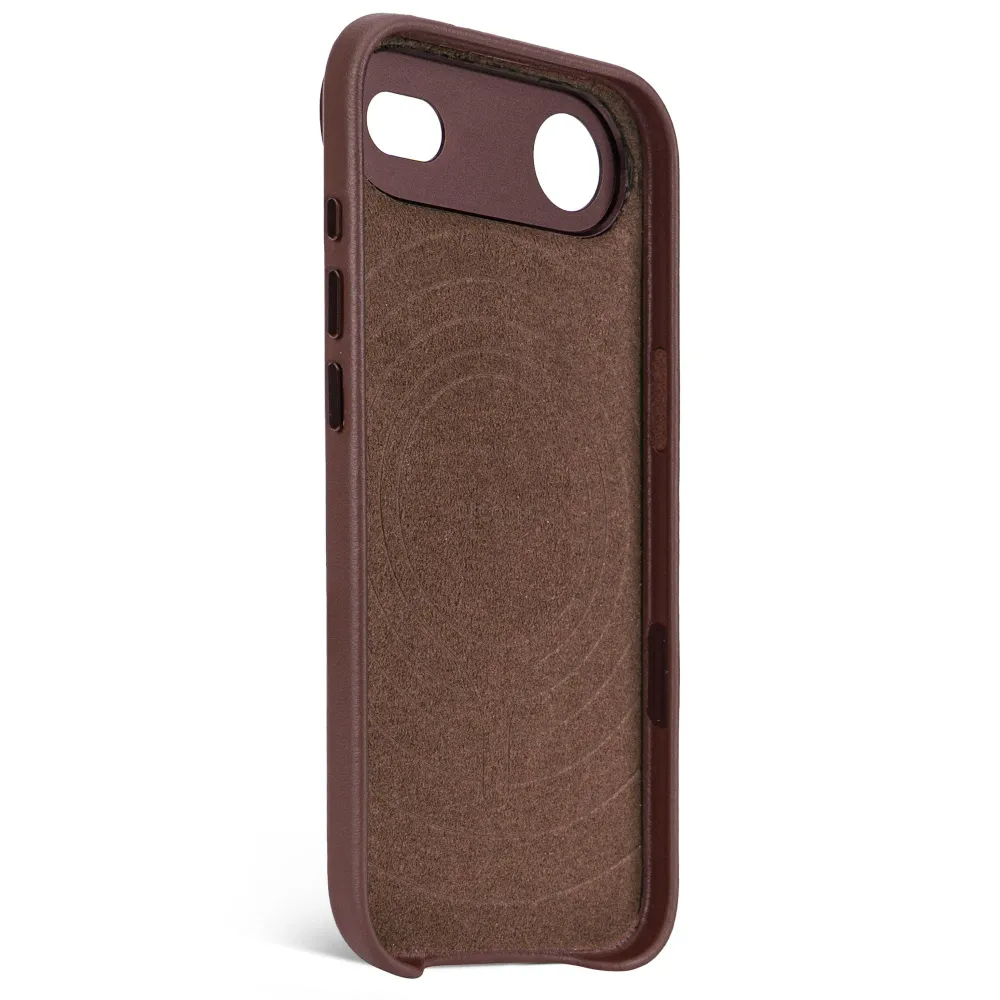 DECODED LEATHER BACKCOVER IPHONE AIR - CHOCOLATE BROWN