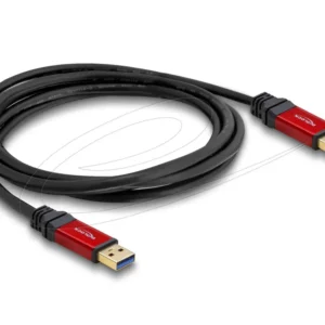 Delock Cable USB 3.2 Type- male > USB 3.0 Type- male 3 m metal