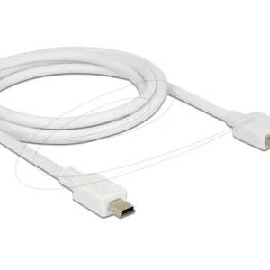 Кабел Delock EASY-USB- 2.0 мъжко към USB Mini-B мъжко, 1m , бял