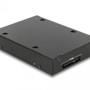 Чекмедже Delock 3.5″, За 1 x 2.5″ U.2 NVMe SSD или SATA / SAS HDD / SSD, Черен