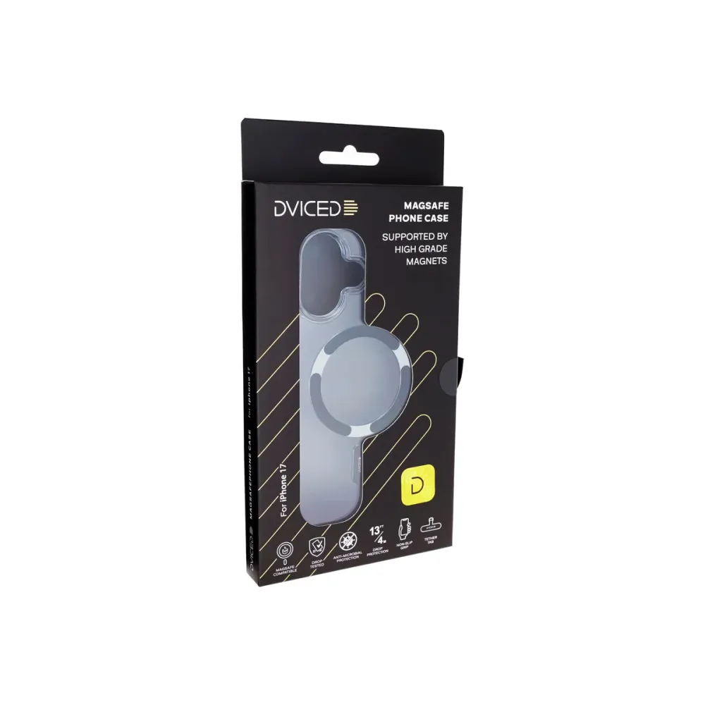 Dviced MagSafe калъф за iPhone 17 прозрачен, черен