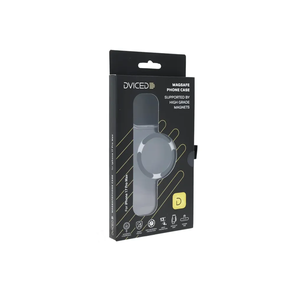 Dviced MagSafe калъф за iPhone 17 Pro Max прозрачен, черен