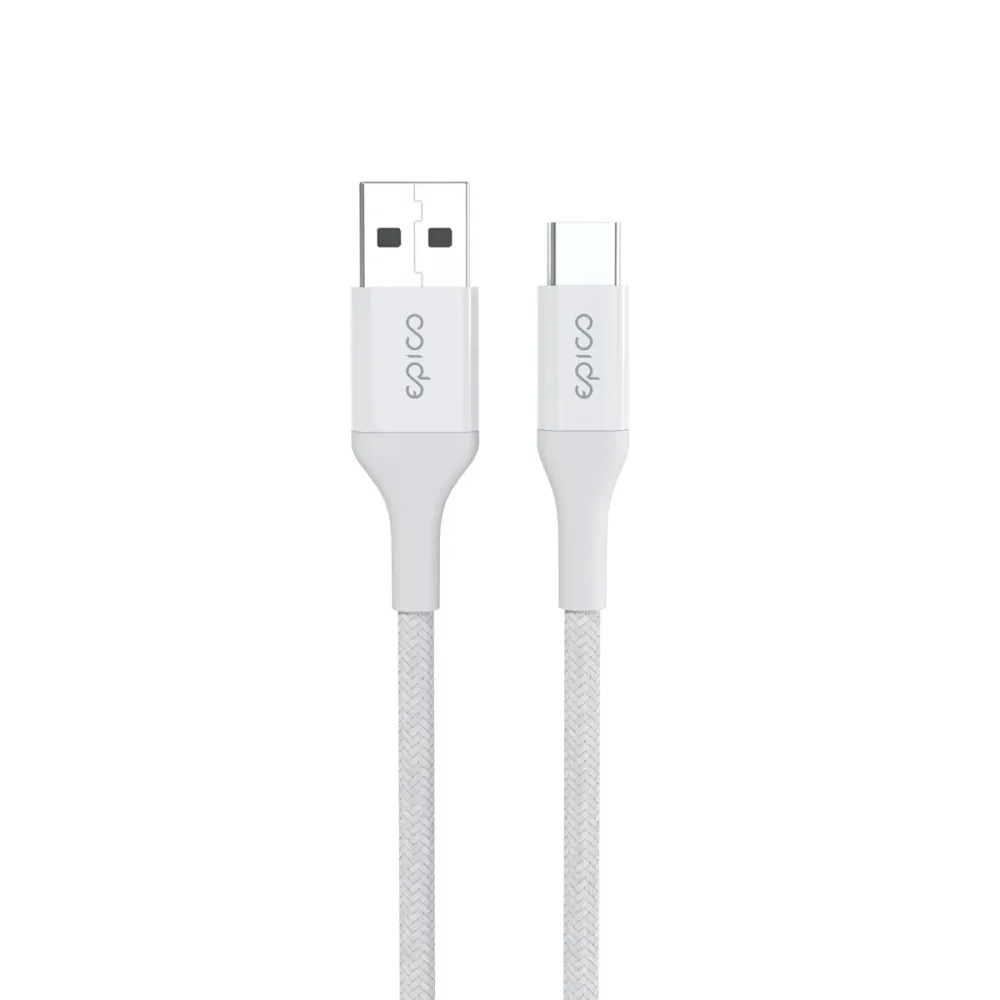 Epico Braided Cable 1.2m USB-C to USB- - white