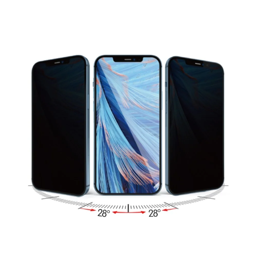 Folie Sticla securizata compatibila cu Vivimall® Apple iPhone Apple iPhone 13 Mini Full Glue Privacy Negru