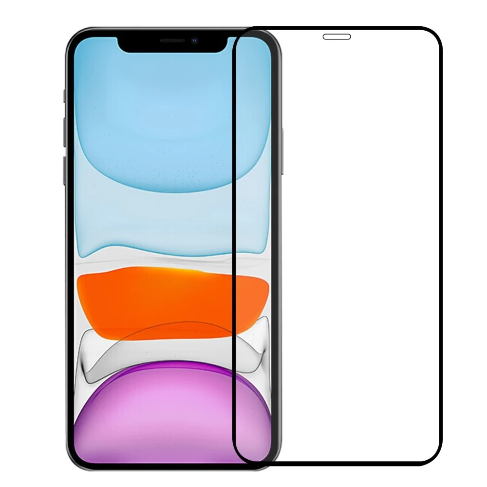 Folie Sticla Securizata Vivimall, compatibila cu Apple iPhone 12 Mini , Negru
