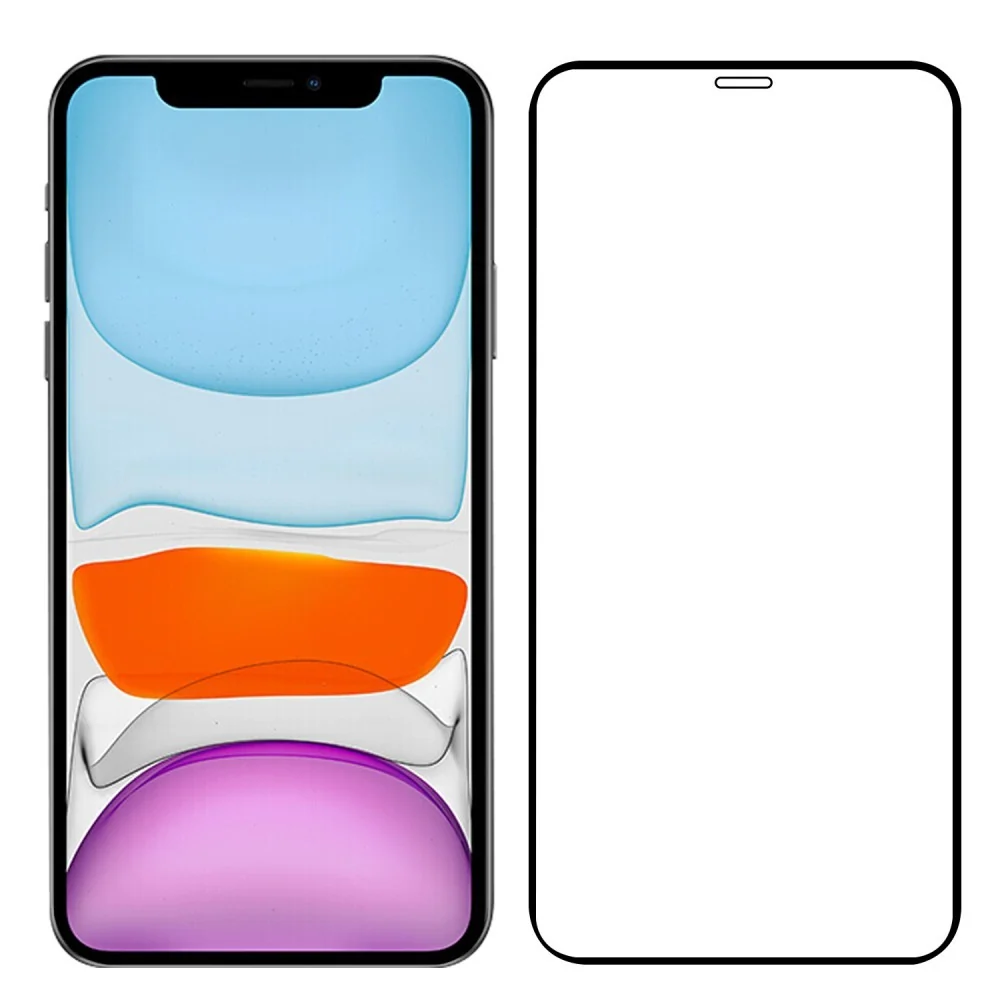 Folie Sticla Securizata Vivimall, compatibila cu Apple iPhone 12 Mini , Negru