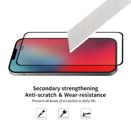 Folie Sticla securizata Vivimall® compatibila cu Huawei Y5P 2020 Full Glue Negru