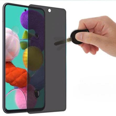 Folie sticla securizata Vivimall compatibila cu Samsung S23, Full Glue, Privacy, Negru