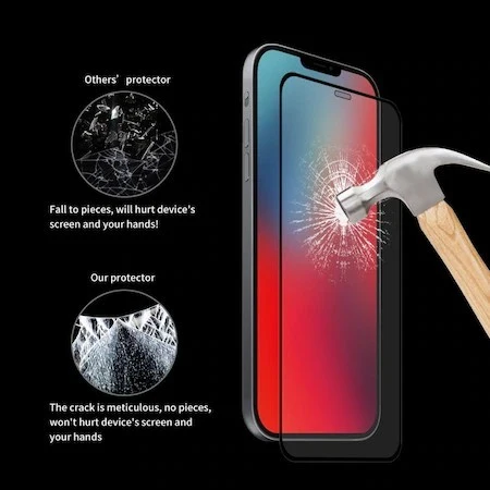 Folie Sticla securizata, Vivimall, compatibila cu Xiaomi Redmi Note 11 Pro/ Note 11 Pro 5G, Full Glue, cu margini negre