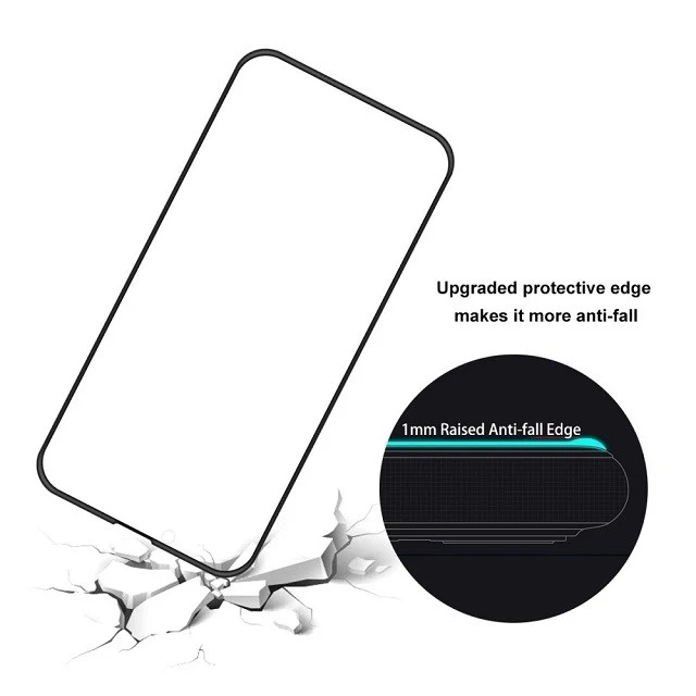 Folie Sticla Vivimall® compatibila cu Apple iPhone 14 Plus / 13 Pro Max 111D Negru