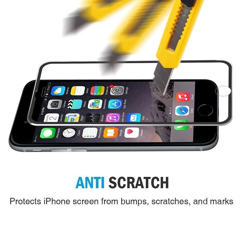 Folie Sticla Vivimall® pentru Apple iPhone 6 111D Negru