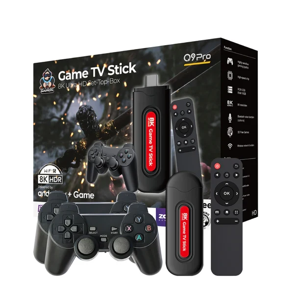 Безжична конзола Game Stick Q9Pro с Android 16 40000+ игри