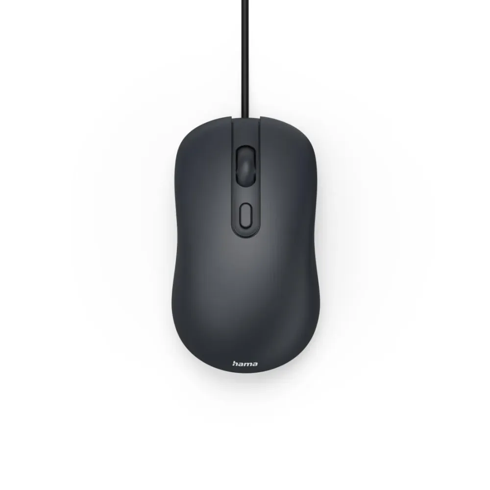 Оптична мишка HAMA CM-200, 4 бутонна, безшумна, с кабел, черна
