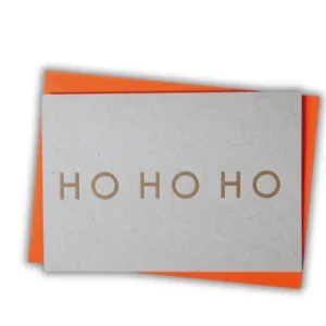 Картичка Hohoho - Brass on Recycled Grey