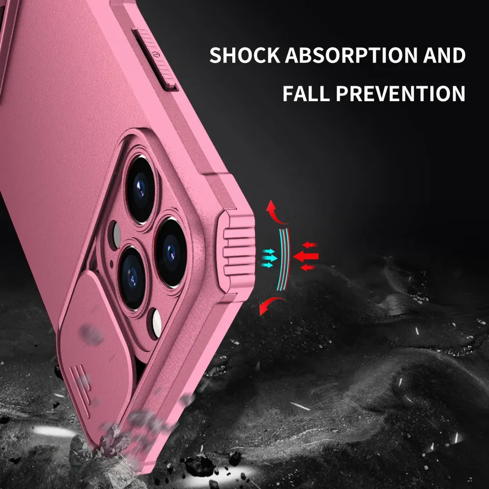Husa Defender cu Stand pentru Samsung Galaxy S22, Roz, Suport reglabil, Antisoc, Protectie glisanta pentru camera, Vivimall