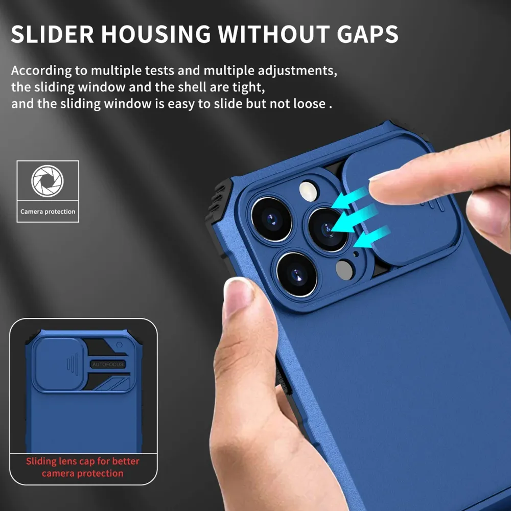 Husa Defender cu Stand pentru Samsung Galaxy A02s/ A03s, Albastru, Suport reglabil, Antisoc, Protectie glisanta pentru cam...
