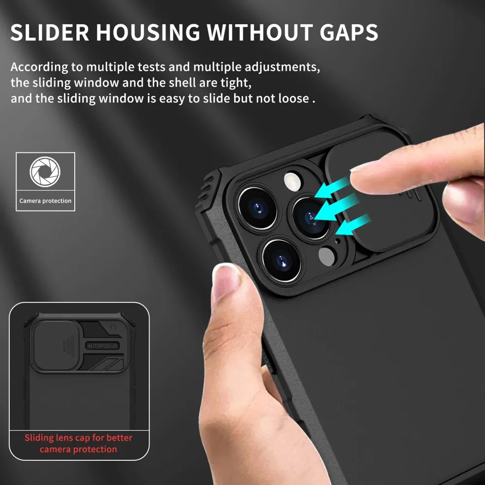 Husa Defender cu Stand pentru Samsung Galaxy A02s/ A03s, Negru, Suport reglabil, Antisoc, Protectie glisanta pentru camera...