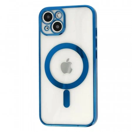 Husa MagSafe pentru Apple iPhone 14 Pro Max, Full Cover, Protectie camera, Margini colorate Electroplating, Magnetica, Inc...